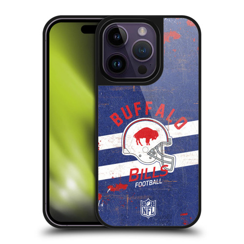 NFL Buffalo Bills Logo Art Helmet Distressed Gel Armour Case For Apple iPhone 14 Pro