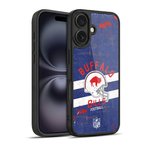 NFL Buffalo Bills Logo Art Helmet Distressed Gel Armour Case For Apple iPhone 16