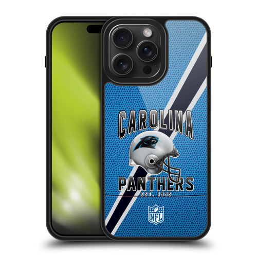 NFL Carolina Panthers Logo Art Football Stripes Gel Armour Case For Apple iPhone 15 Pro Max