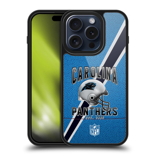 NFL Carolina Panthers Logo Art Football Stripes Gel Armour Case For Apple iPhone 15 Pro