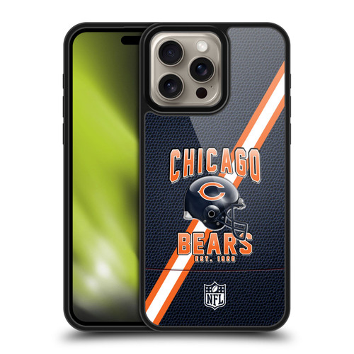 NFL Chicago Bears Logo Art Football Stripes Gel Armour Case For Apple iPhone 16 Pro Max