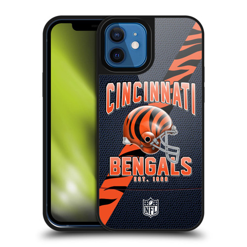 NFL Cincinnati Bengals Logo Art Football Stripes Gel Armour Case For Apple iPhone 12 / iPhone 12 Pro