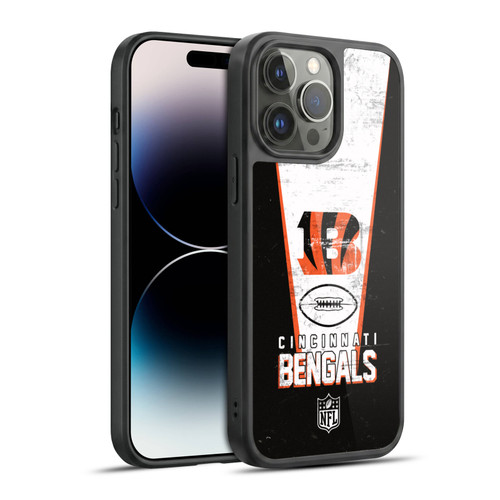 NFL Cincinnati Bengals Logo Art Banner Gel Armour Case For Apple iPhone 14 Pro Max