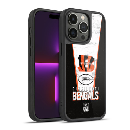 NFL Cincinnati Bengals Logo Art Banner Gel Armour Case For Apple iPhone 14 Pro