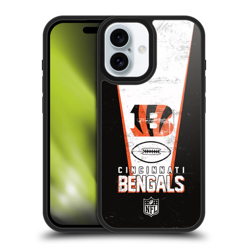 NFL Cincinnati Bengals Logo Art Banner Gel Armour Case For Apple iPhone 16