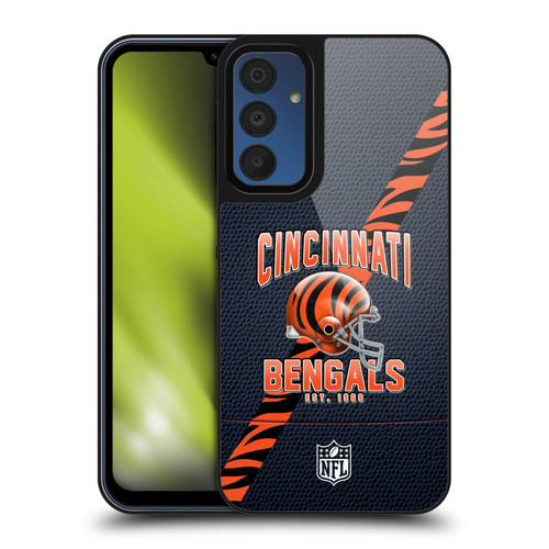 NFL Cincinnati Bengals Logo Art Football Stripes Gel Armour Case For Samsung Galaxy A15