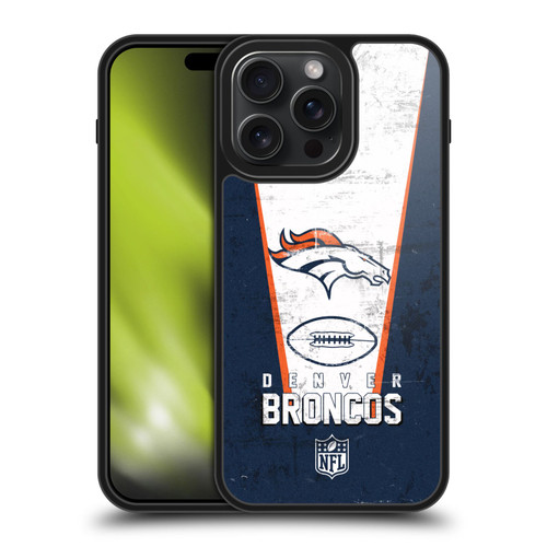 NFL Denver Broncos Logo Art Banner Gel Armour Case For Apple iPhone 15 Pro Max