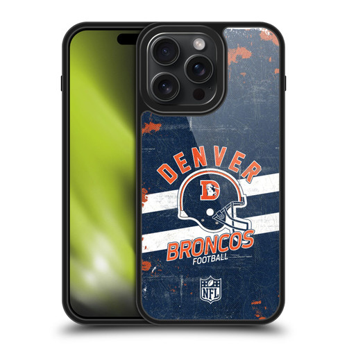NFL Denver Broncos Logo Art Helmet Distressed Gel Armour Case For Apple iPhone 15 Pro Max NFL Denver Broncos Logo Art Helmet Distressed Gel Armour Case For Apple iPhone 15 Pro Max