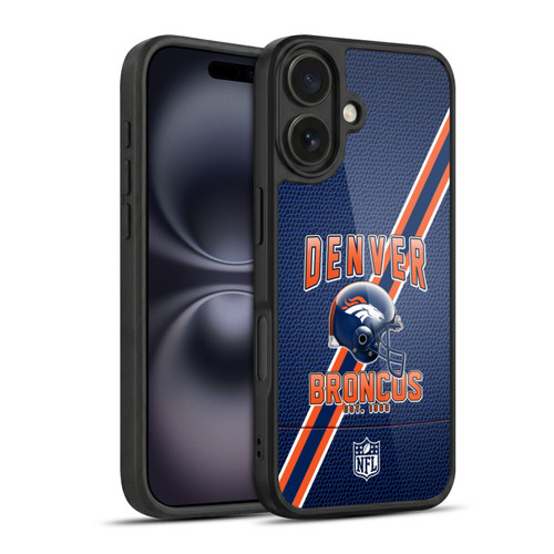 NFL Denver Broncos Logo Art Football Stripes Gel Armour Case For Apple iPhone 16