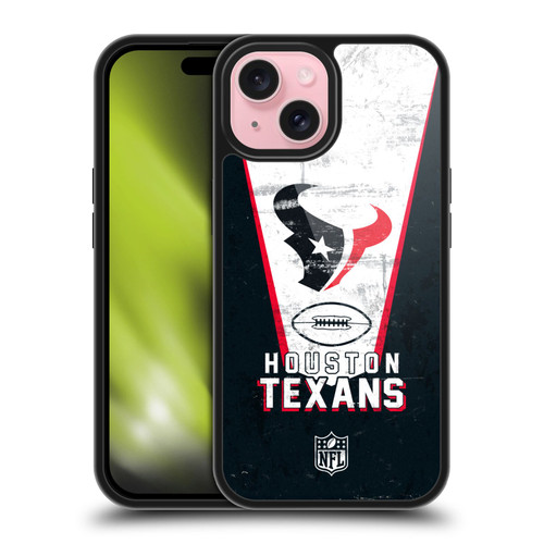 NFL Houston Texans Logo Art Banner Gel Armour Case For Apple iPhone 15