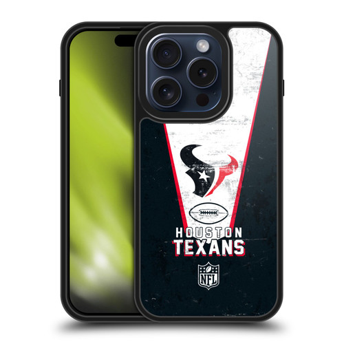 NFL Houston Texans Logo Art Banner Gel Armour Case For Apple iPhone 15 Pro