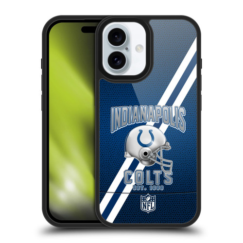 NFL Indianapolis Colts Logo Art Football Stripes Gel Armour Case For Apple iPhone 16