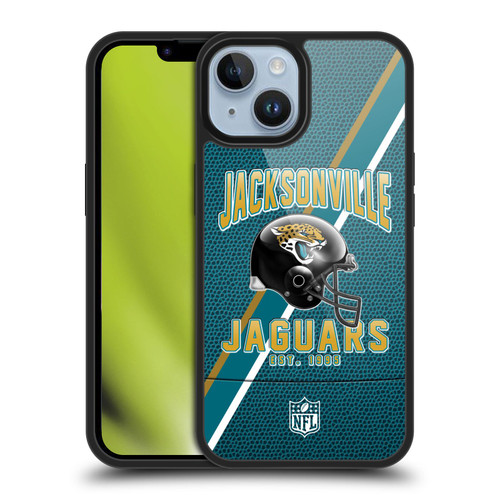 NFL Jacksonville Jaguars Logo Art Football Stripes Gel Armour Case For Apple iPhone 14