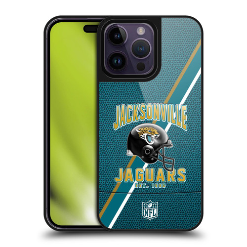 NFL Jacksonville Jaguars Logo Art Football Stripes Gel Armour Case For Apple iPhone 14 Pro Max