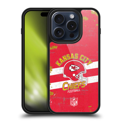 NFL Kansas City Chiefs Logo Art Helmet Distressed Gel Armour Case For Apple iPhone 15 Pro NFL Kansas City Chiefs Logo Art Helmet Distressed Gel Armour Case For Apple iPhone 15 Pro