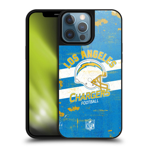 NFL Los Angeles Chargers Logo Art Helmet Distressed Gel Armour Case For Apple iPhone 13 Pro Max