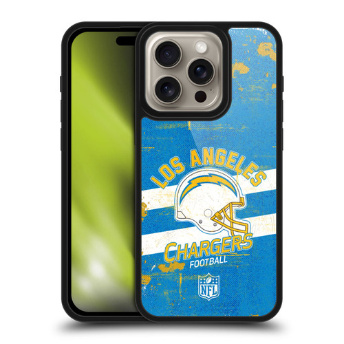 NFL Los Angeles Chargers Logo Art Helmet Distressed Gel Armour Case For Apple iPhone 16 Pro NFL Los Angeles Chargers Logo Art Helmet Distressed Gel Armour Case For Apple iPhone 16 Pro