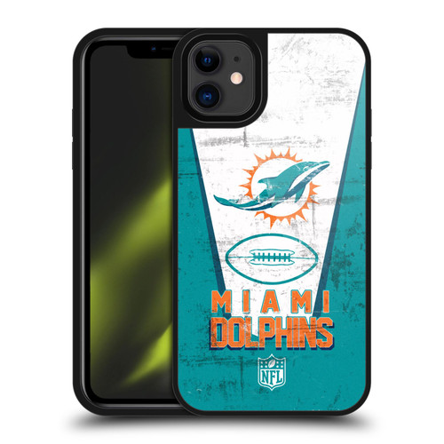 NFL Miami Dolphins Logo Art Banner Gel Armour Case For Apple iPhone 11