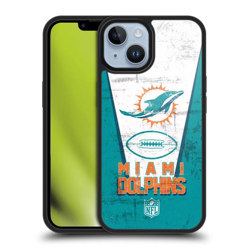 NFL Miami Dolphins Logo Art Banner Gel Armour Case For Apple iPhone 14