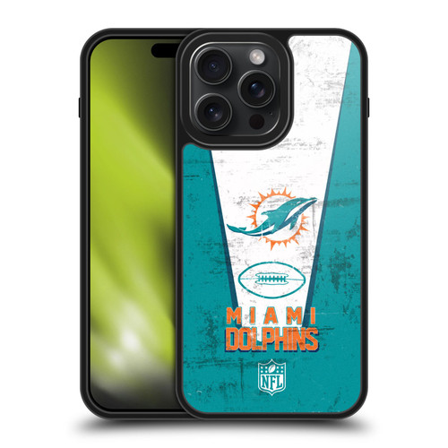 NFL Miami Dolphins Logo Art Banner Gel Armour Case For Apple iPhone 15 Pro Max