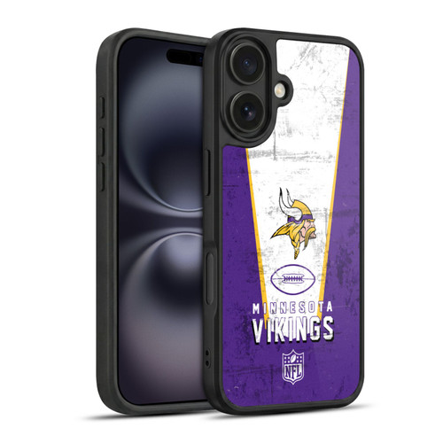 NFL Minnesota Vikings Logo Art Banner Gel Armour Case For Apple iPhone 16