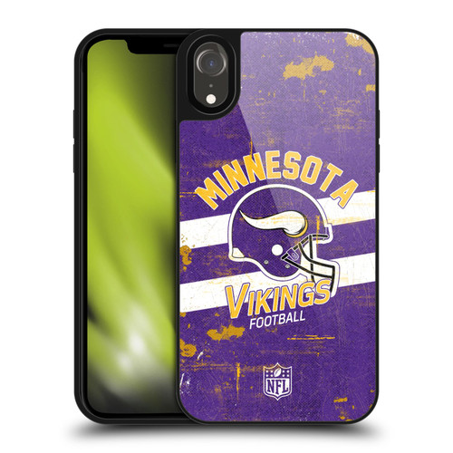 NFL Minnesota Vikings Logo Art Helmet Distressed Gel Armour Case For Apple iPhone XR