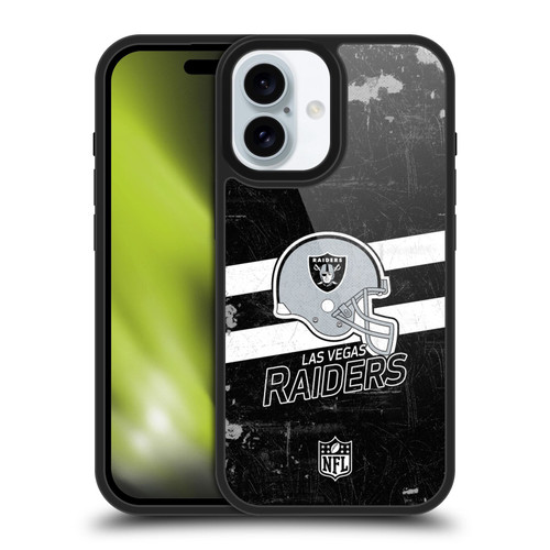 NFL Las Vegas Raiders Logo Art Helmet Distressed Look 100th Gel Armour Case For Apple iPhone 16 NFL Las Vegas Raiders Logo Art Helmet Distressed Look 100th Gel Armour Case For Apple iPhone 16