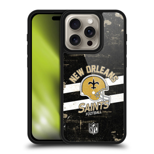 NFL New Orleans Saints Logo Art Helmet Distressed Gel Armour Case For Apple iPhone 16 Pro NFL New Orleans Saints Logo Art Helmet Distressed Gel Armour Case For Apple iPhone 16 Pro