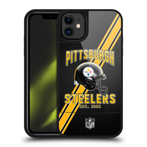 NFL Pittsburgh Steelers Logo Art Football Stripes Gel Armour Case For Apple iPhone 11