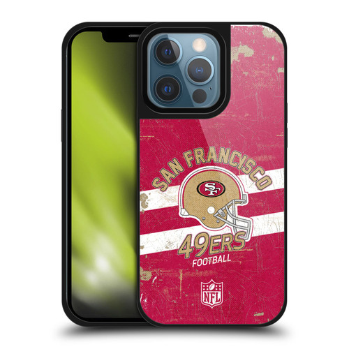 NFL San Francisco 49ers Logo Art Helmet Distressed Gel Armour Case For Apple iPhone 13 Pro