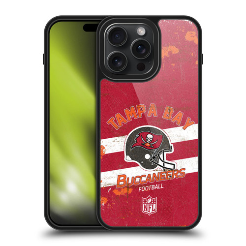 NFL Tampa Bay Buccaneers Logo Art Helmet Distressed Gel Armour Case For Apple iPhone 15 Pro Max