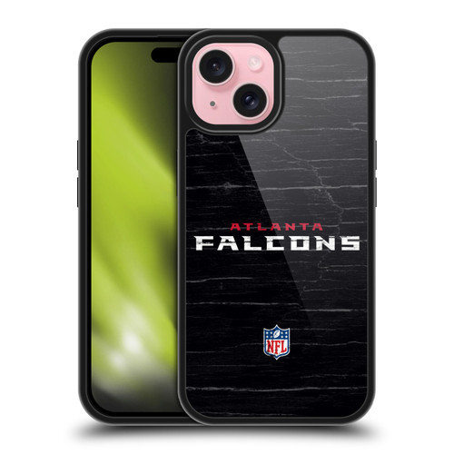 NFL Atlanta Falcons Logo Distressed Look Gel Armour Case For Apple iPhone 15 NFL Atlanta Falcons Logo Distressed Look Gel Armour Case For Apple iPhone 15