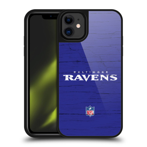 NFL Baltimore Ravens Logo Distressed Look Gel Armour Case For Apple iPhone 11