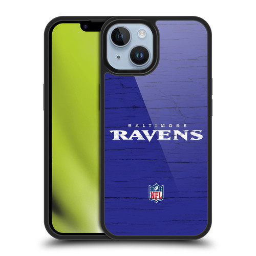 NFL Baltimore Ravens Logo Distressed Look Gel Armour Case For Apple iPhone 14