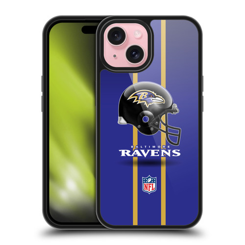 NFL Baltimore Ravens Logo Helmet Gel Armour Case For Apple iPhone 15