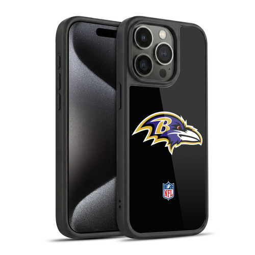 NFL Baltimore Ravens Logo Plain Gel Armour Case For Apple iPhone 15 Pro