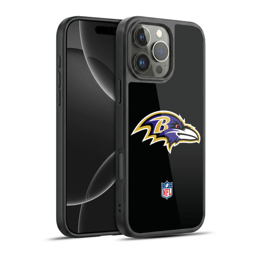 NFL Baltimore Ravens Logo Plain Gel Armour Case For Apple iPhone 16 Pro Max