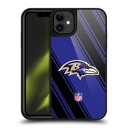 NFL Baltimore Ravens Artwork Stripes Gel Armour Case For Apple iPhone 11 NFL Baltimore Ravens Artwork Stripes Gel Armour Case For Apple iPhone 11