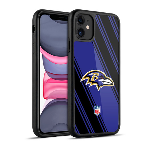 NFL Baltimore Ravens Artwork Stripes Gel Armour Case For Apple iPhone 11