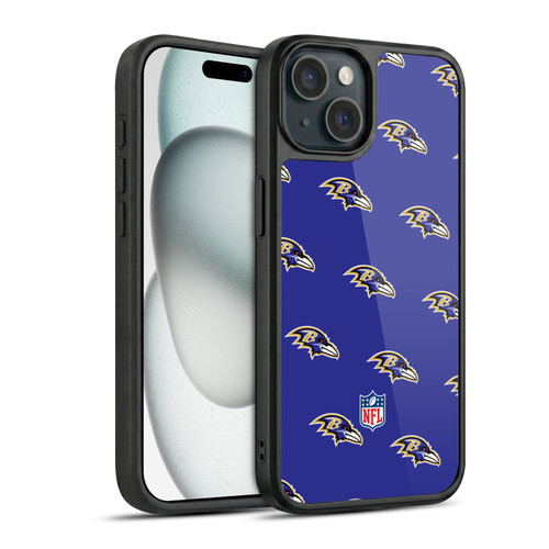 NFL Baltimore Ravens Artwork Patterns Gel Armour Case For Apple iPhone 15