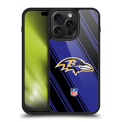 NFL Baltimore Ravens Artwork Stripes Gel Armour Case For Apple iPhone 15 Pro Max NFL Baltimore Ravens Artwork Stripes Gel Armour Case For Apple iPhone 15 Pro Max