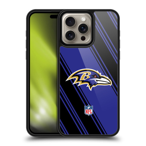 NFL Baltimore Ravens Artwork Stripes Gel Armour Case For Apple iPhone 16 Pro Max