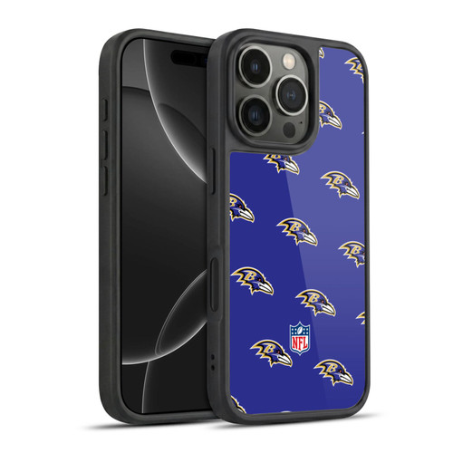 NFL Baltimore Ravens Artwork Patterns Gel Armour Case For Apple iPhone 16 Pro