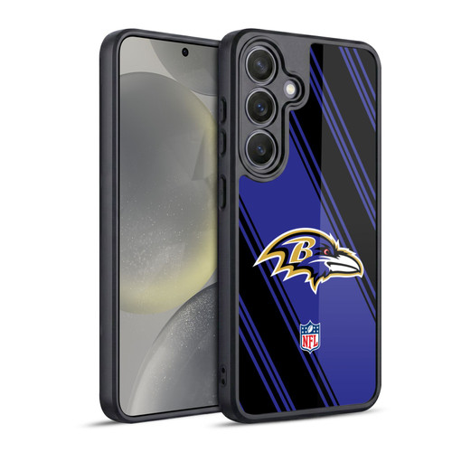 NFL Baltimore Ravens Artwork Stripes Gel Armour Case For Samsung Galaxy S24 5G