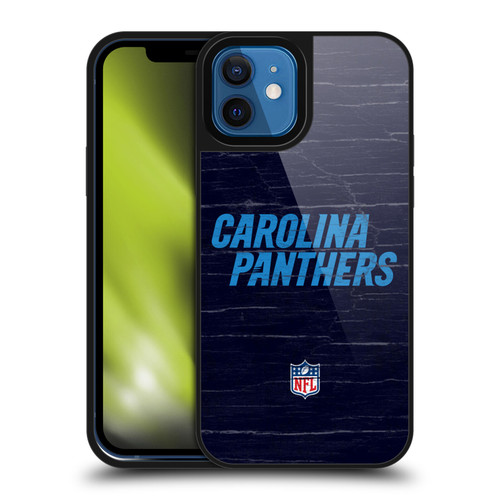 NFL Carolina Panthers Logo Distressed Look Gel Armour Case For Apple iPhone 12 / iPhone 12 Pro