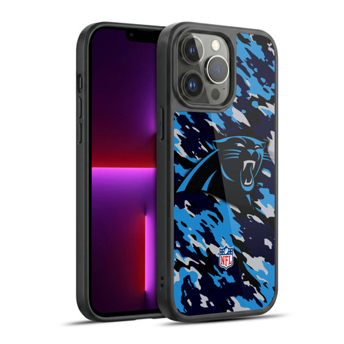 NFL Carolina Panthers Logo Camou Gel Armour Case For Apple iPhone 13 Pro Max