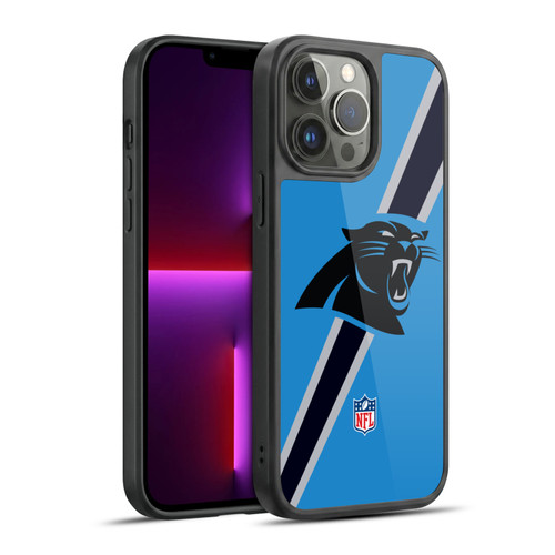 NFL Carolina Panthers Logo Stripes Gel Armour Case For Apple iPhone 13 Pro Max