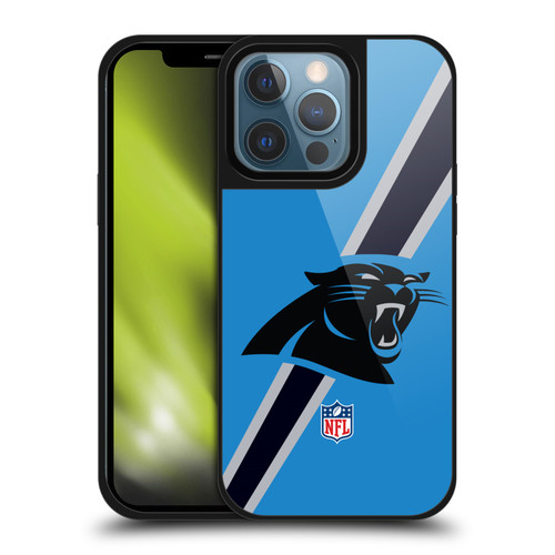 NFL Carolina Panthers Logo Stripes Gel Armour Case For Apple iPhone 13 Pro