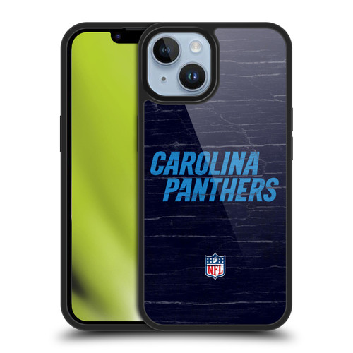 NFL Carolina Panthers Logo Distressed Look Gel Armour Case For Apple iPhone 14