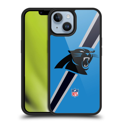 NFL Carolina Panthers Logo Stripes Gel Armour Case For Apple iPhone 14